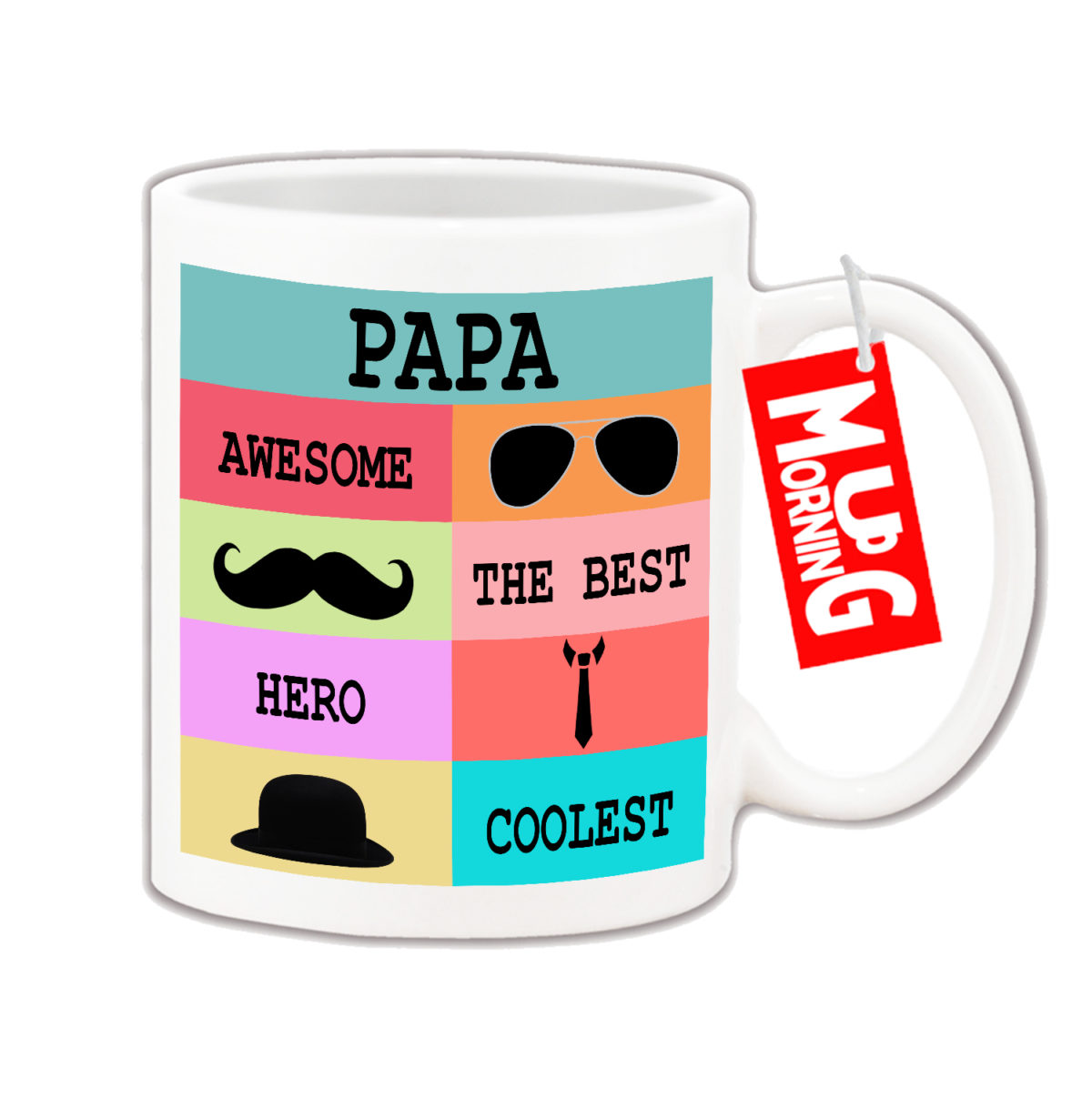 Mug For Papa - Papa colorful design
